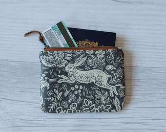 Rifle Paper Company Fable Zippered Pouch, Canadian Made,  Coin Purse, Makeup Bag, Passport Case, Everything Bag, Made in Canada