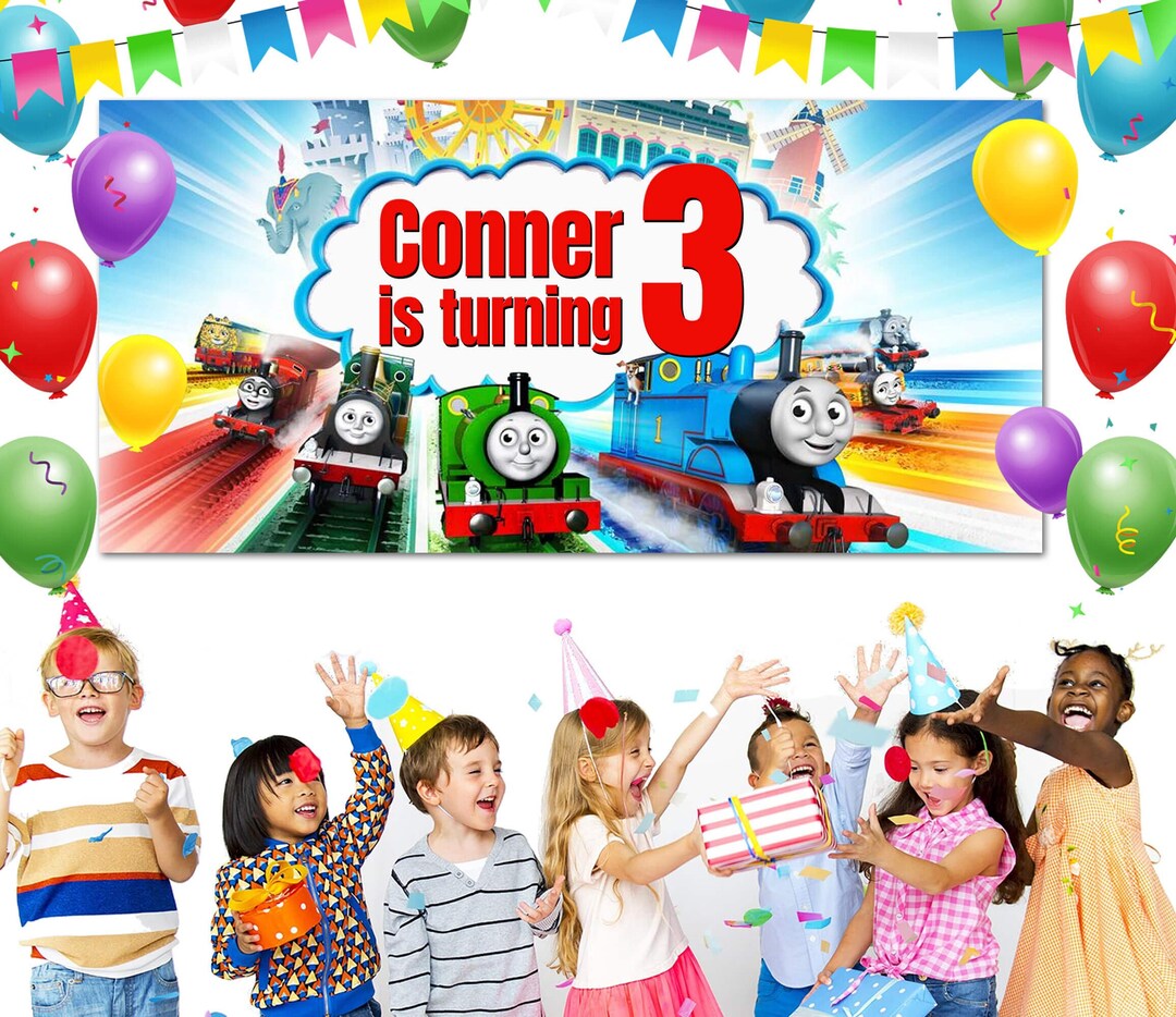 Thomas and Friends Personalized Birthday Party Backdrop,thomas and ...