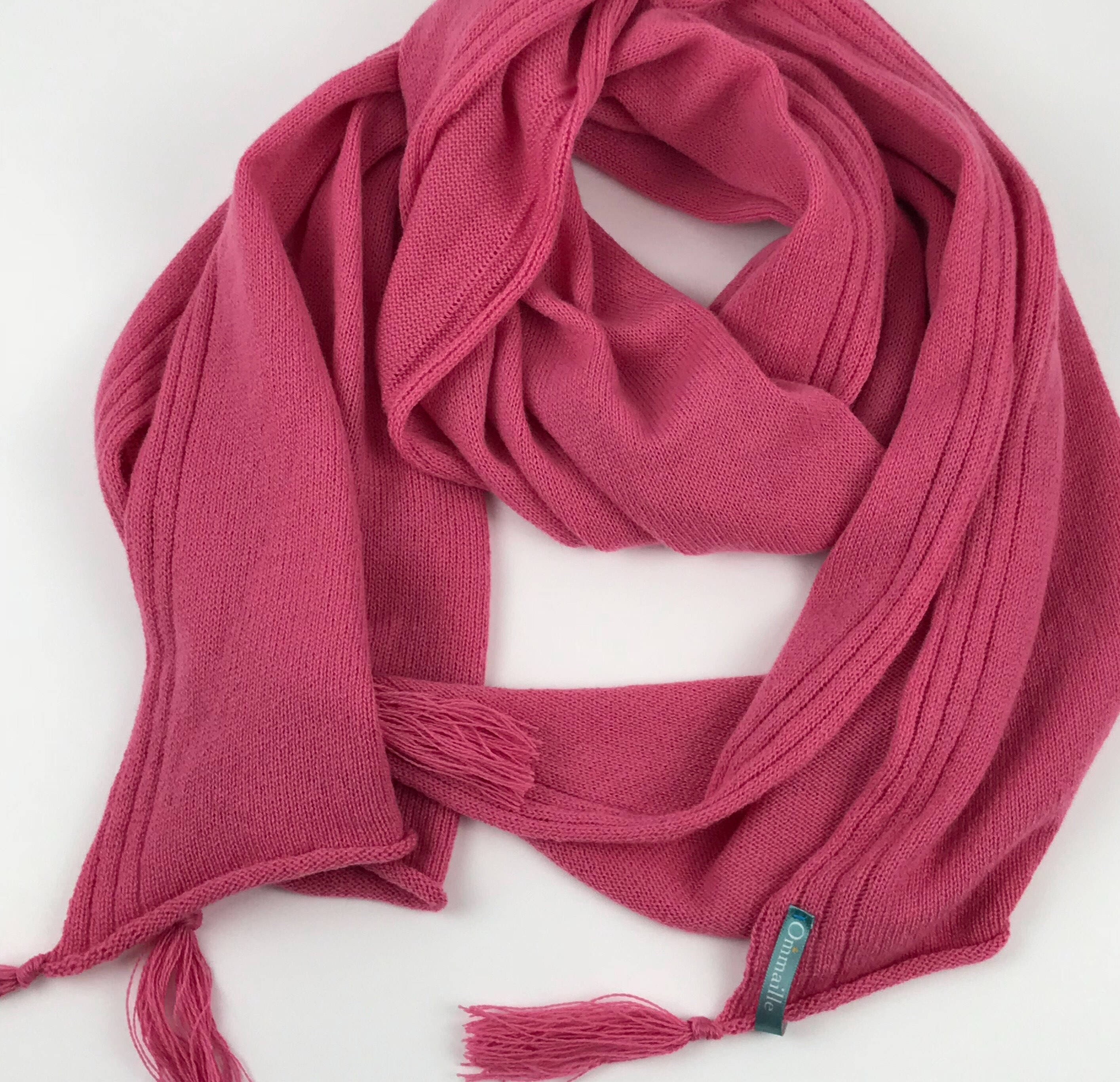 Thin scarf. Soft and light pink scarf in 100 cashmere with Etsy