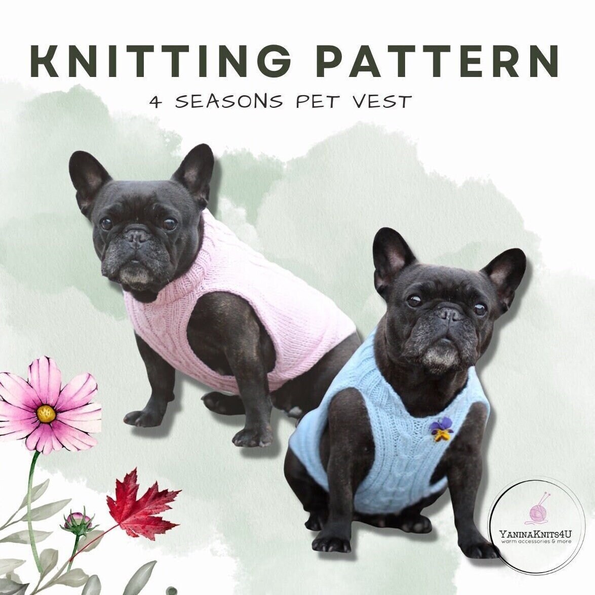 Korea Uni Dog Sweater, Yonsei Uni Dog Vest, French Bulldog Vest