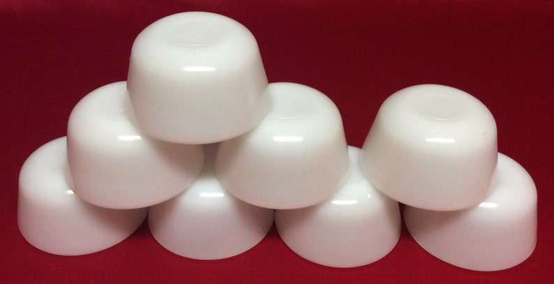 Anchor Hocking Fire King Milk Glass Custard Cups Bowls Set Of 8
