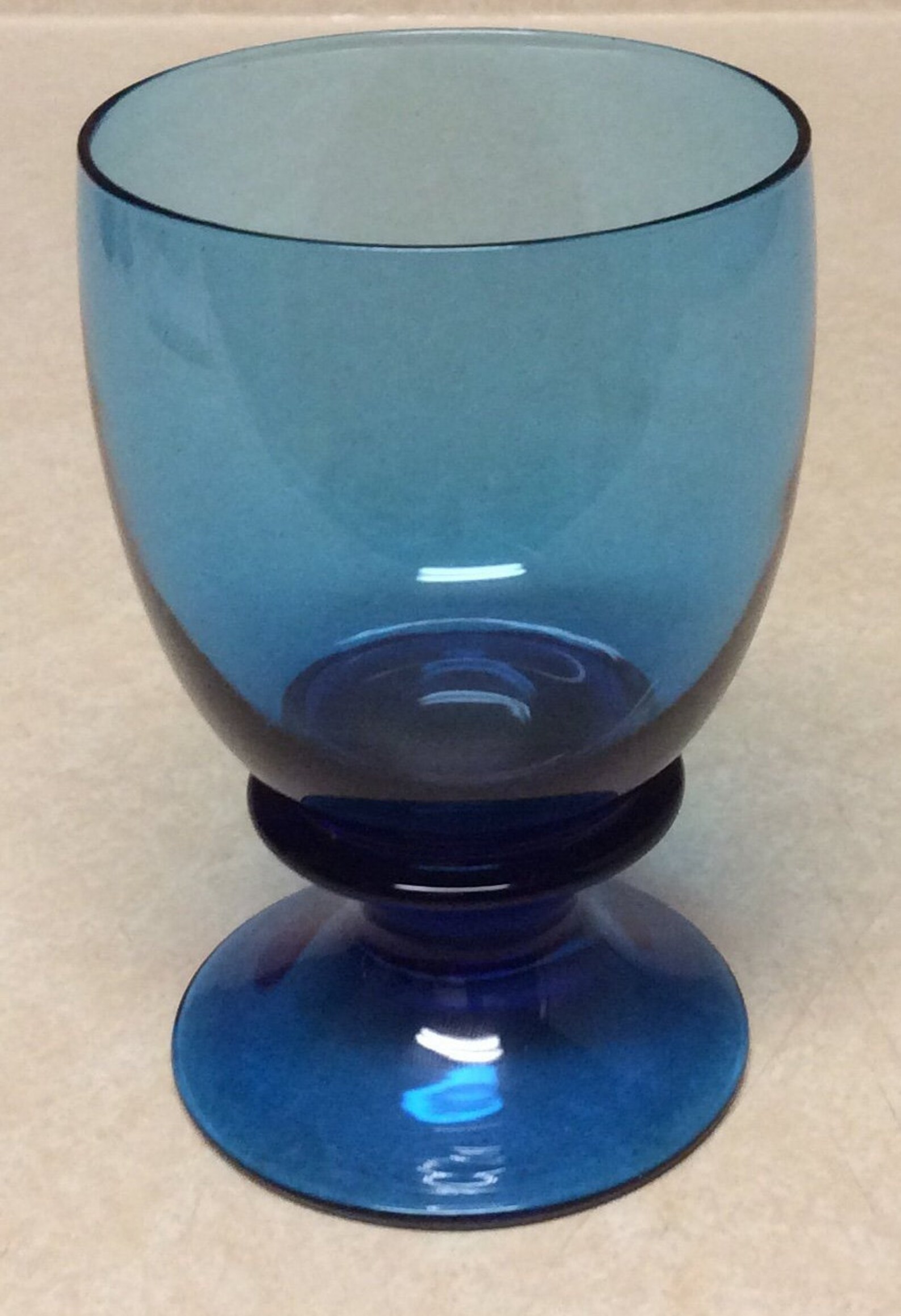 Vintage Orrefors Blue Swedish Crystal Footed Water Glasses Set Etsy