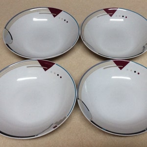 Studio Nova Y0105 Attitudes Pattern Oven To Table Round Ceramic Sou/ Cereal/Pasta/Salad Bowls Set Of 4 Made In Thailand