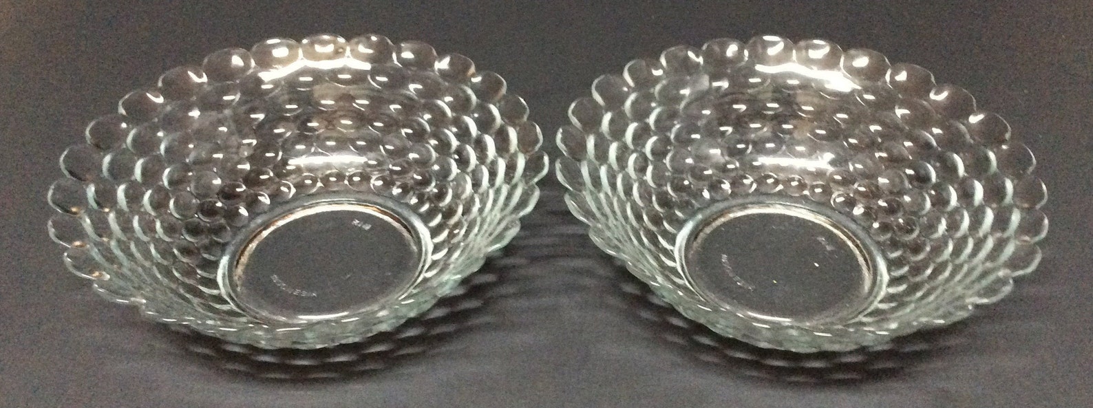 Kim Indonesia Round Clear Glass Bubbles Cereal Salad Bowl Set of 2 Etsy