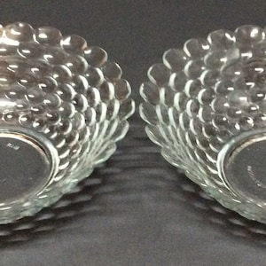 Kim Indonesia Round Clear Glass Bubbles Cereal Salad Bowl Set Of 2