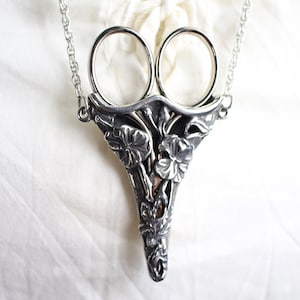 Forbici da ricamo Jasmine, forbici da chatelaine vittoriane in peltro