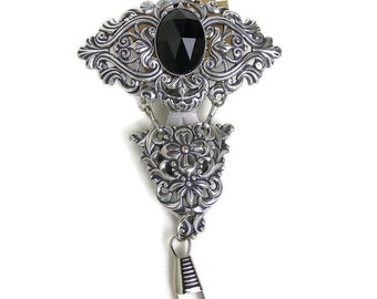 Chatelaine para bolsos/relojes, compartimentos, llavero, porta tijeras