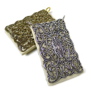 Filigree small notebook pendant for Chatelaine