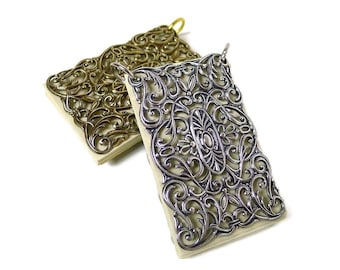 Filigree small notebook pendant for Chatelaine