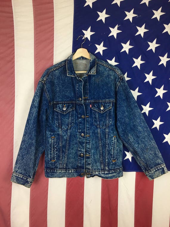 levis acid wash denim jacket