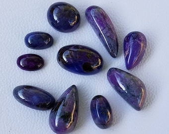 Assortment of Sugilite Cabs; #10 in total; 79.5 ct