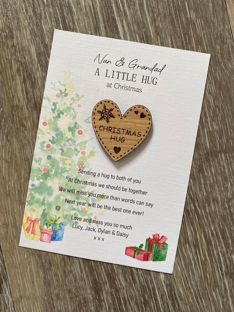 A little christmas Pocket hug with personalised poem card