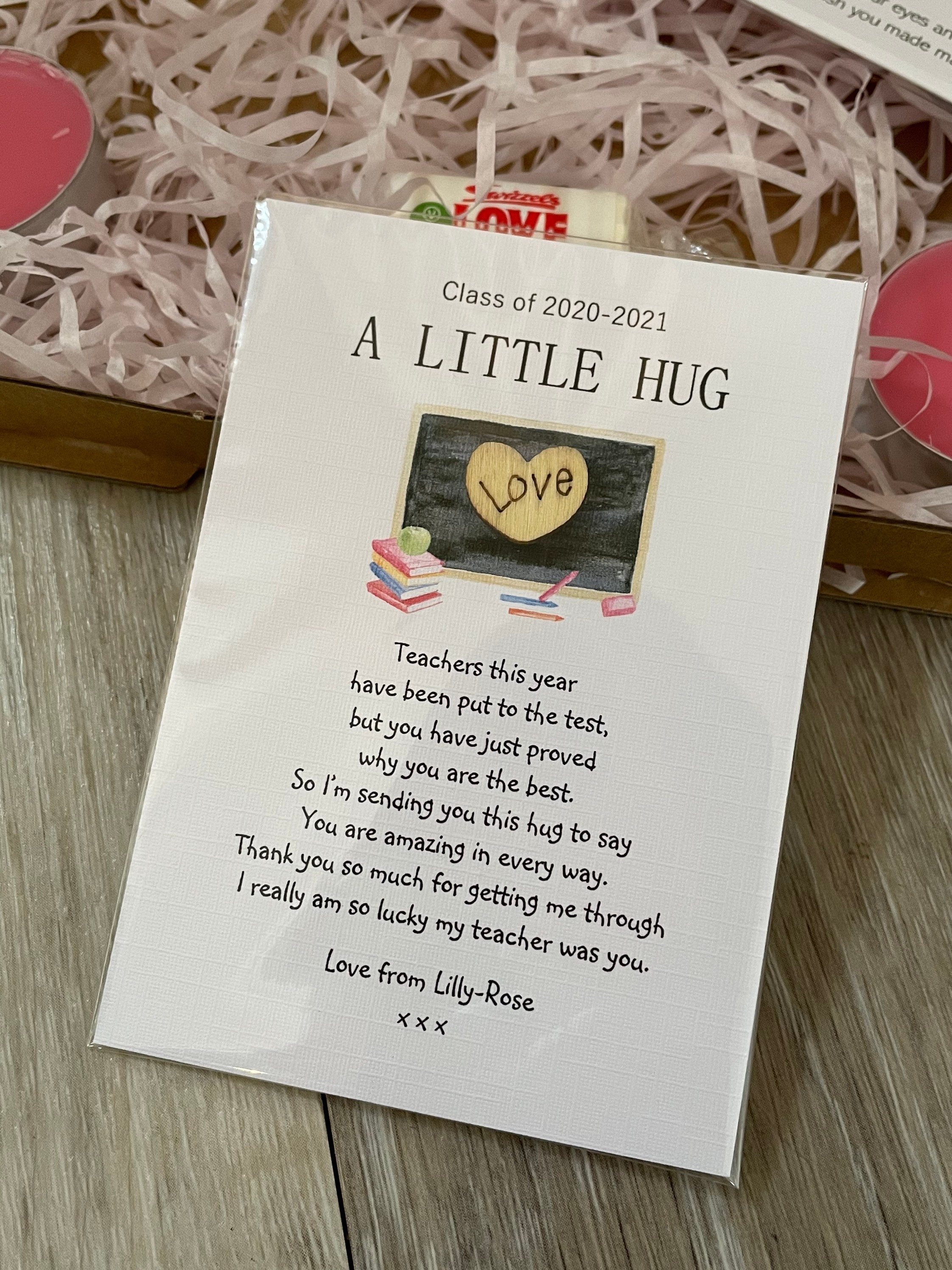 A tiny little teacher pocket hug poem thank you school Etsy