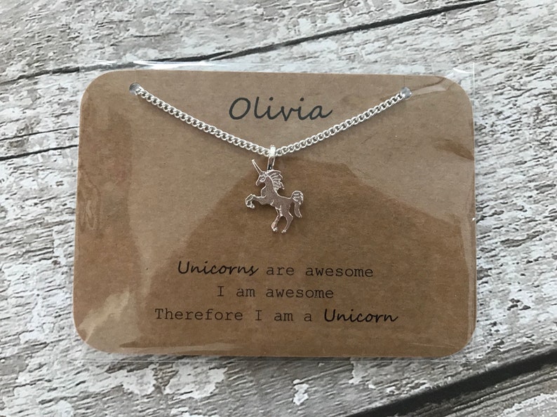 Personalised unicorn necklace