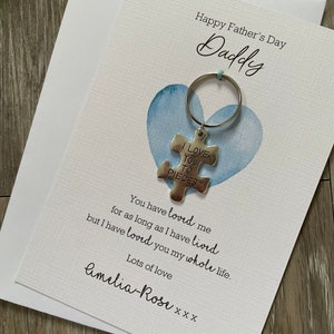 Fathers day keyring, Dad, Daddy, grandad, grandpa, love you to pieces