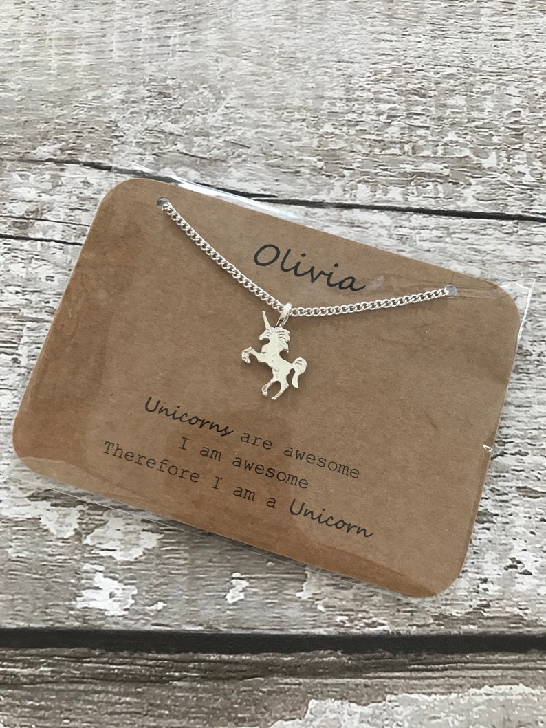 Personalised unicorn necklace