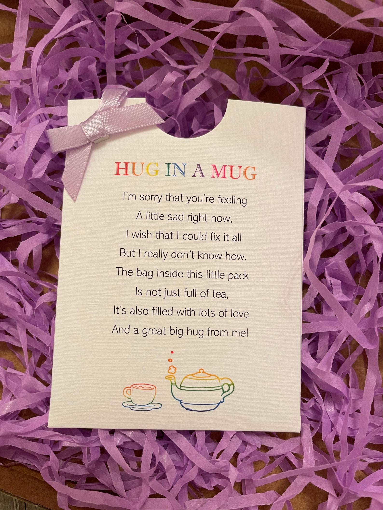 A Hug in a Mug Isolation Gift Miss You Hug Token Thinking - Etsy