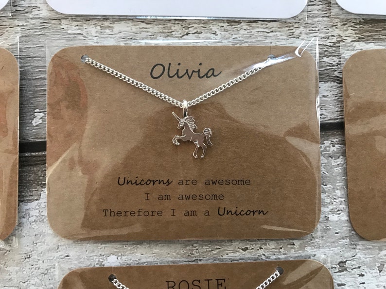 Personalised unicorn necklace