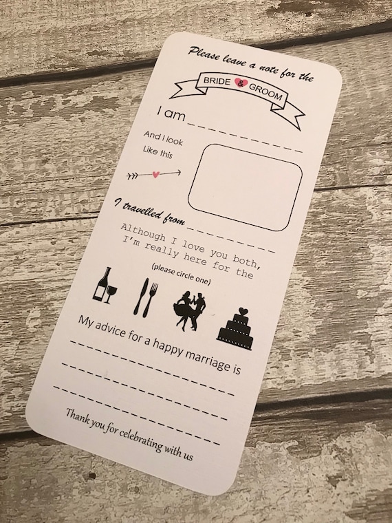Leave a note for the bride and groom | Etsy