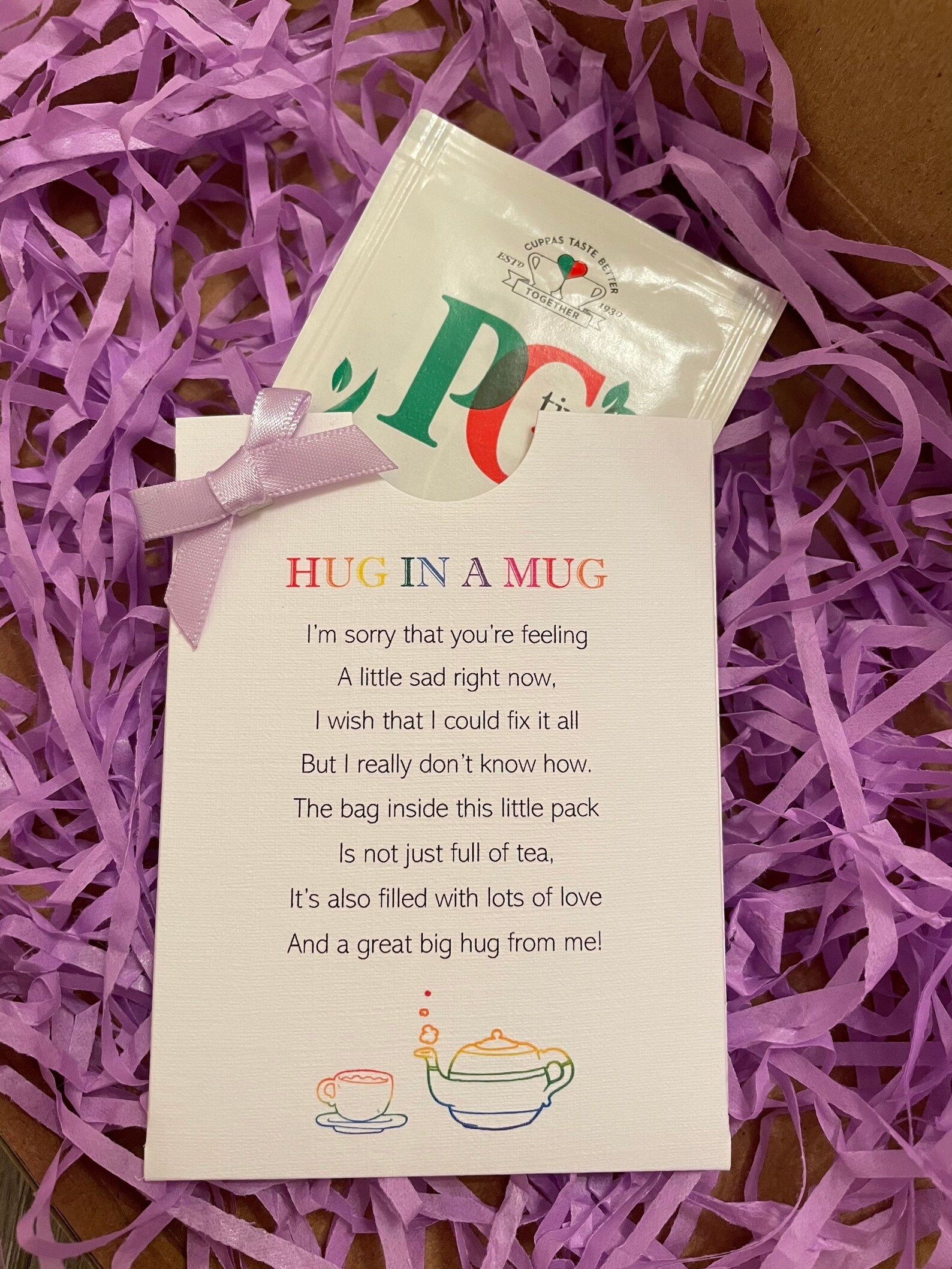 A Hug in a Mug Isolation Gift Miss You Hug Token Thinking - Etsy