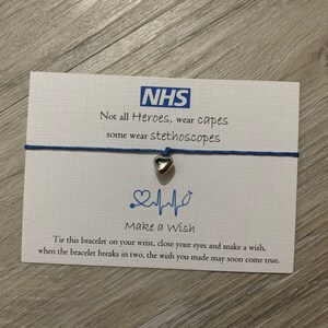 NHS wish bracelet gift, key worker, Not all heroes were capes some wear stethoscopes
