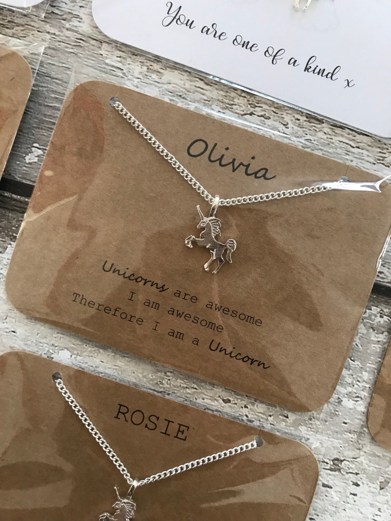 Personalised unicorn necklace