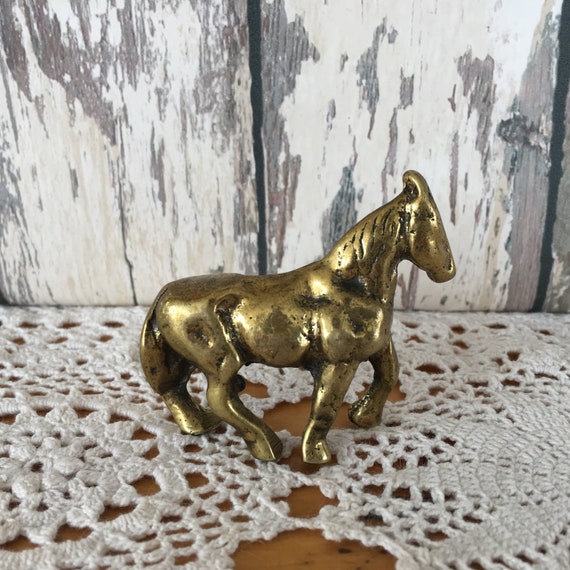 Vintage Brass Horse Figurine Brass Horse Statue Brass Horse Etsy