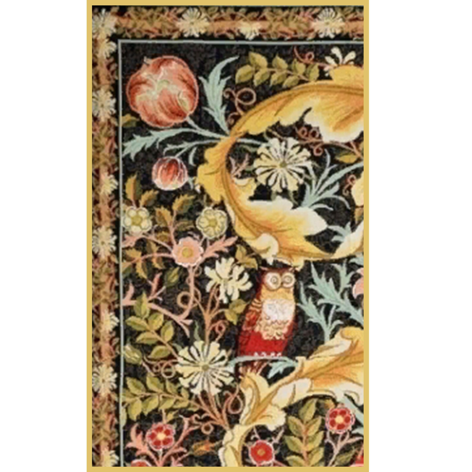 William Morris OWL Tapestry wall hanging Boho wall tapestry Etsy