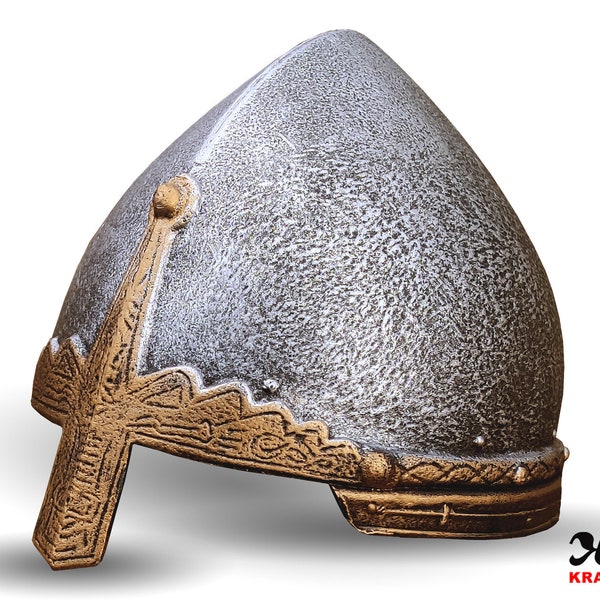 Casque médiéval jouet utilisé par les Vikings et les Normands [enfant cosplay début déguisement tenue coiffures fête guerrier europe médiéval viking âge]