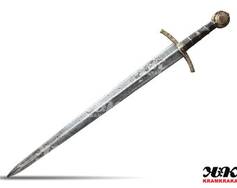 Toy King Edward I Sword - play historical characters cosplay [full Middle Ages 12th-13th century English sword British monarchs ]