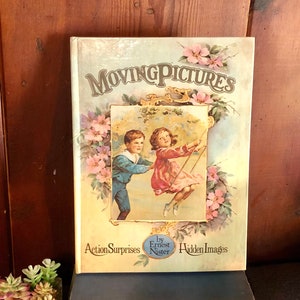 Vintage Bewegte Bilder von Ernest Nister / Action Überraschungen / Versteckte Bilder / 1985 Kinderbibliothek Bücherregal