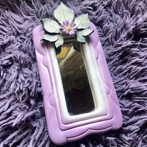 Small Vintage Flower Mirror