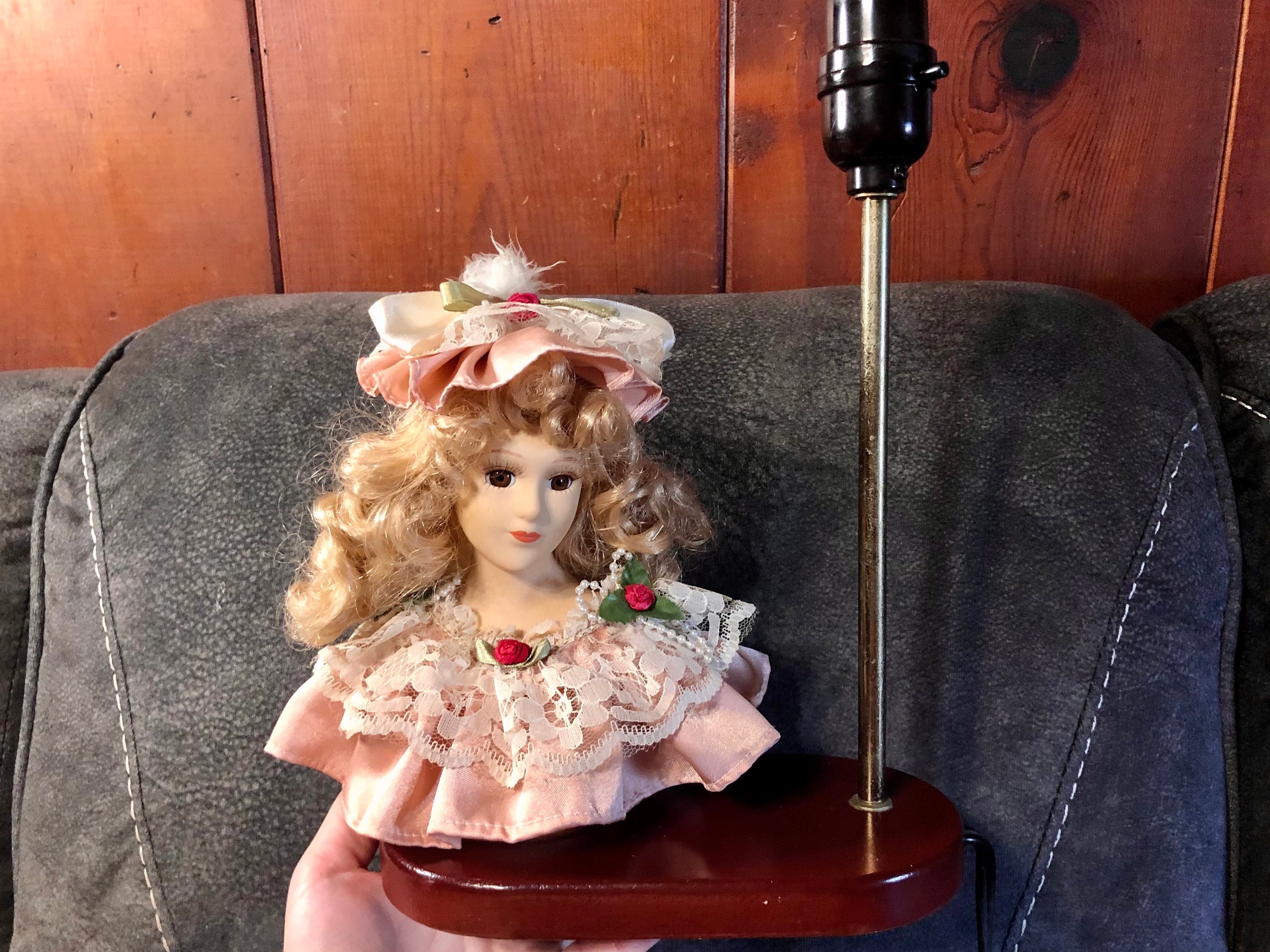Rare and Wonderful Porcelain Doll Bust Lamp / Feminine Etsy
