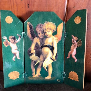 Set of 3 Handmade Angel Altar Tablets / Unique Religious Home Décor