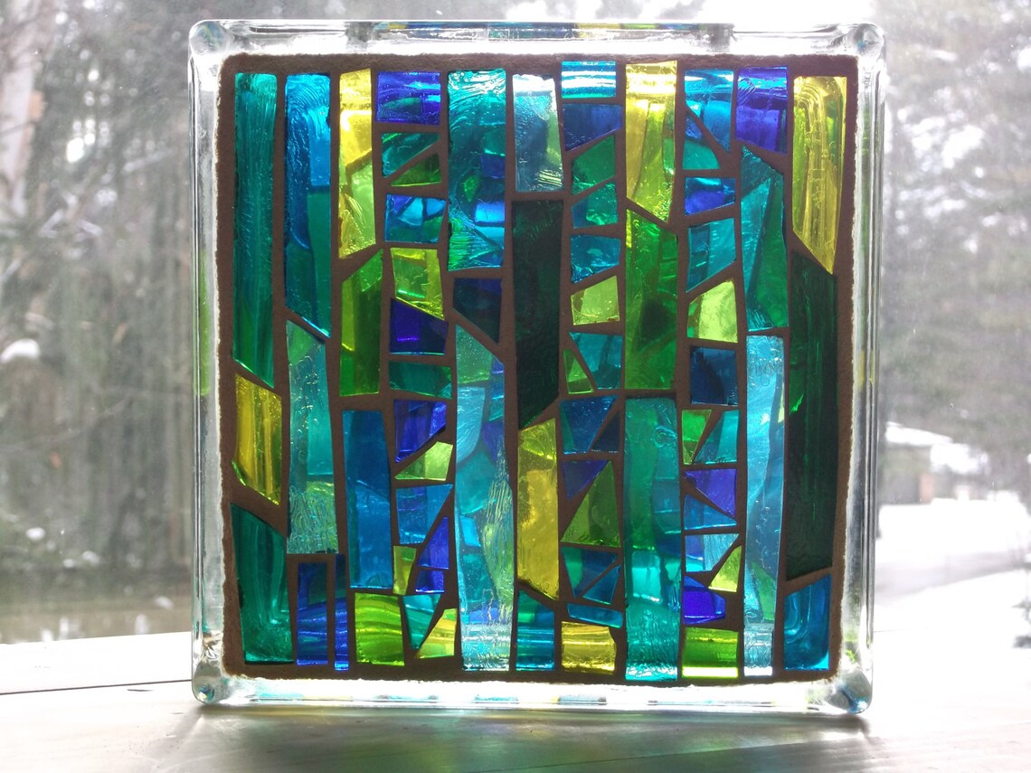 Stained Glass Mosaic Light Box Etsy