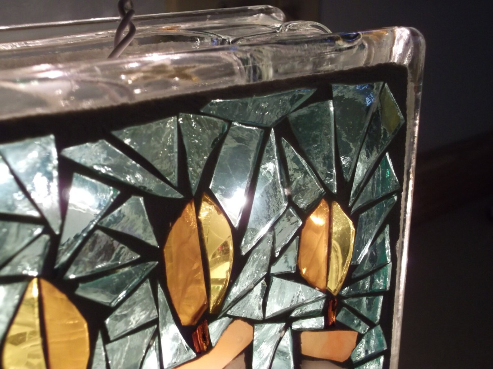 Christmas Stained Glass Mosaic Light Box Etsy