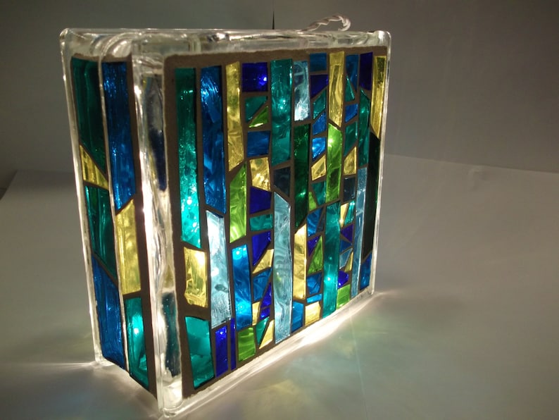 Stained Glass Mosaic Light Box Etsy