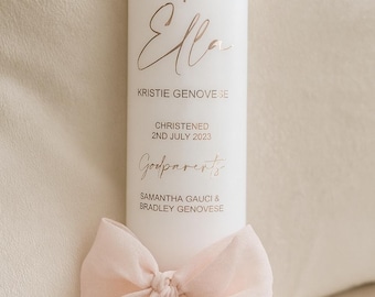 Baptism Naming Day Christening Candle for Boy or Girl - Personalised Keepsake Gift