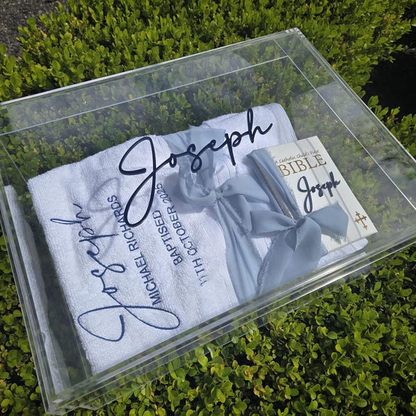 Acrylic Box ONLY Baptism Box, Christening Keepsake Box Naming Day Box, Personalised Box