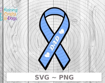 Cinta de concientización sobre el cáncer de papá SVG: Cricut y Silhouette (descarga digital)