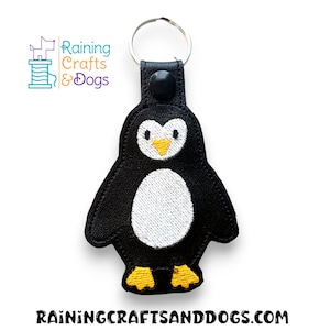 Penguin Key Chain, Key Fob, Zipper Pull, Snap Tab