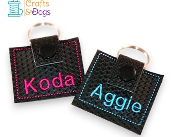 Personalized Pet Dog Tag Silencer Pouch, Pet Tag Holder, Dog Tag Bag