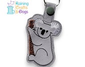 Koala Bear Key Chain, Key Fob, Zipper Pull, Snap Tab