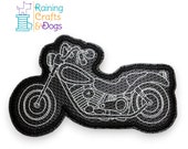 Motorcycle Bike Mug Rug Coaster - Embroidered