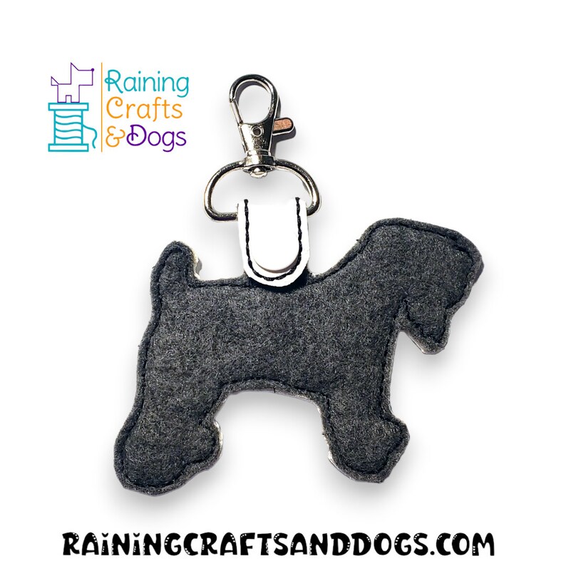 Wheaten Terrier Dog Key Chain, Key Fob, Zipper Pull, Snap Tab image 3