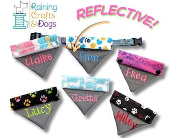 ¡NUEVO! Pañuelos reflectantes personalizados para perros, con cierre a presión