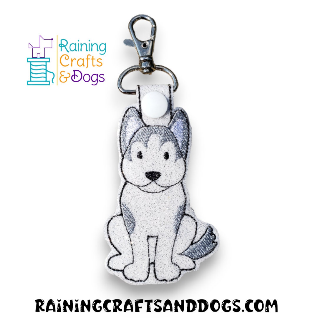 Husky Dog Key Chain, Key Fob, Zipper Pull, Snap Tab Etsy