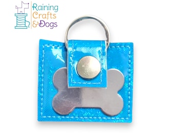 Funda silenciadora de vinilo transparente para placa de identificación de perro, soporte para placa de identificación de mascota