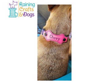 Placa de identificación deslizante personalizada para collar de perro, etiqueta silenciosa para mascotas