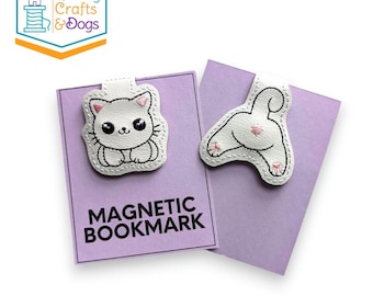 Marcador magnético de gato descarado: ¡divertido de doble cara con vista completa!